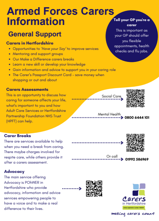 Armed Forces Carers Info Pt 1
